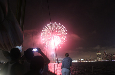 Fireworks in New York Harbor